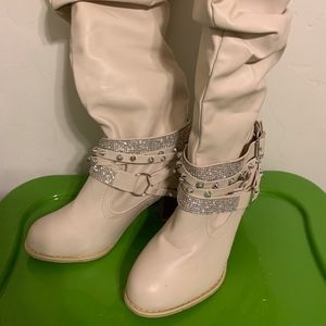Cream colored boots